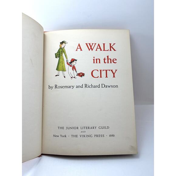 A Walk in the City By Dawson 1950 Hardcover Children’s Book‎ Out Of Print Kids - Picture 5 of 8